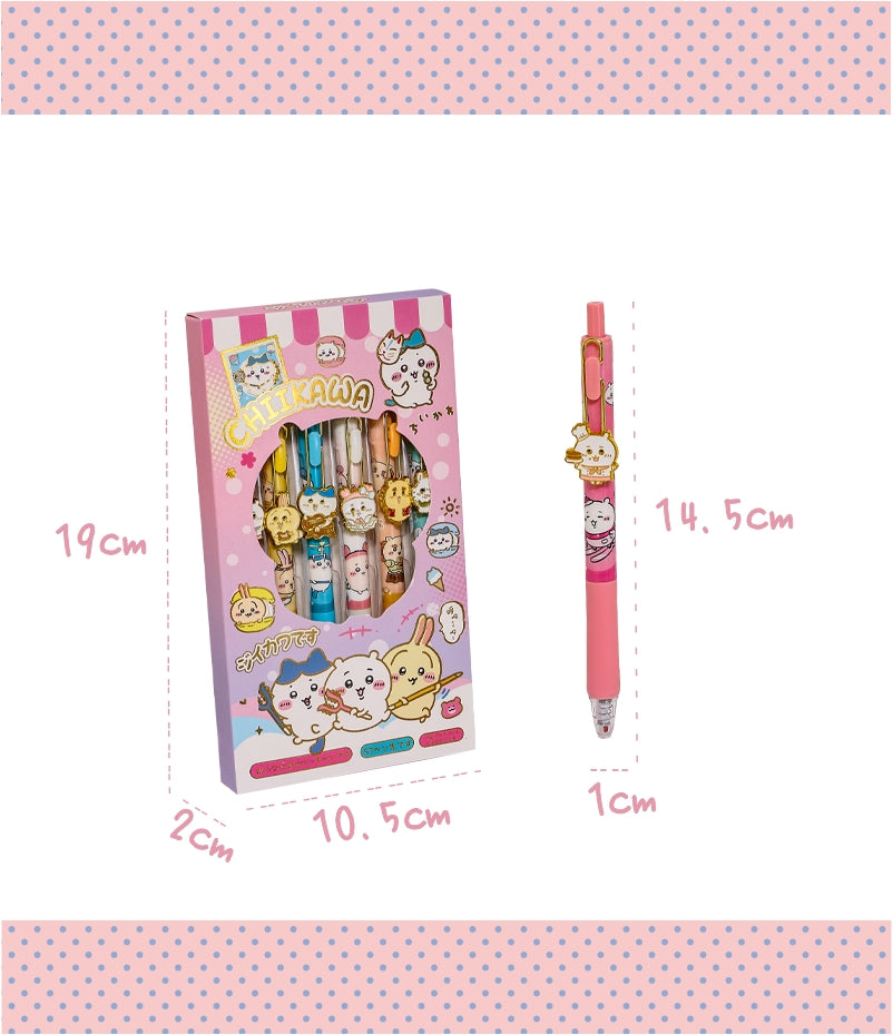 Chiikawa & Capybara Theme 0.5mm Metal Clip Gel Pens