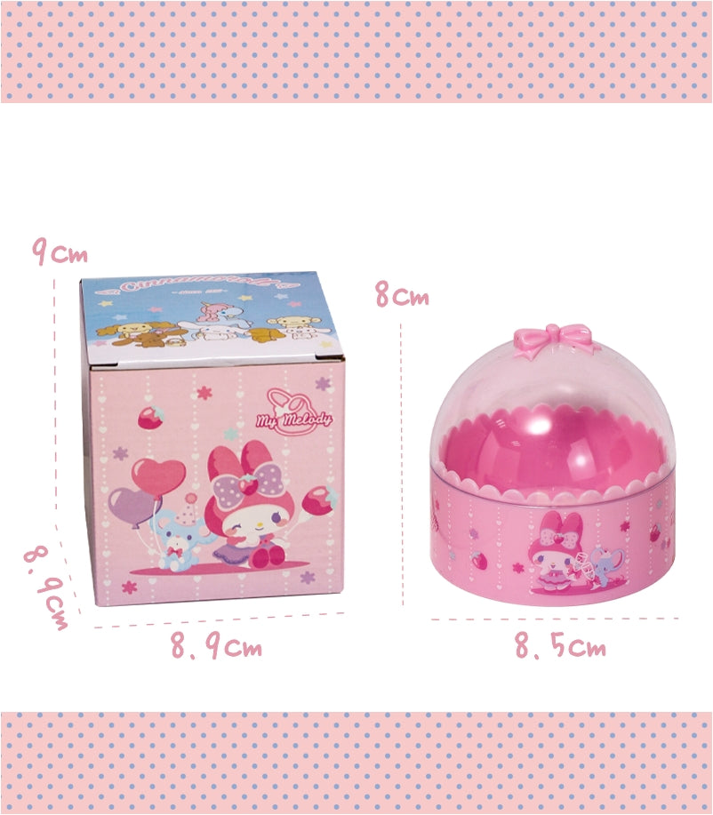 Sanrio Round Transparent Storage Box with Bow Lid