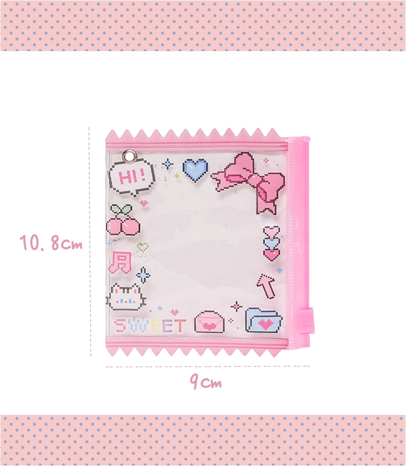 Pixel Style Badge Storage Pouch