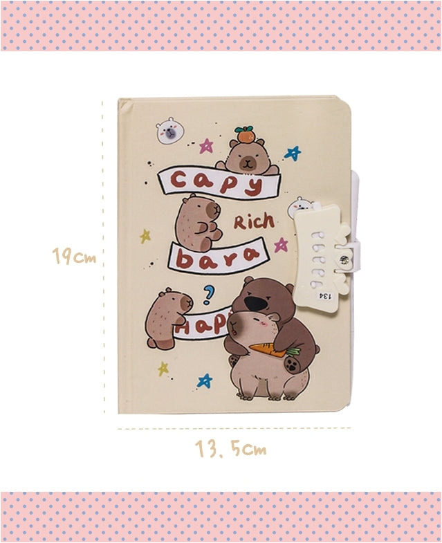 Capybara Fixed Password Locked Notebook
