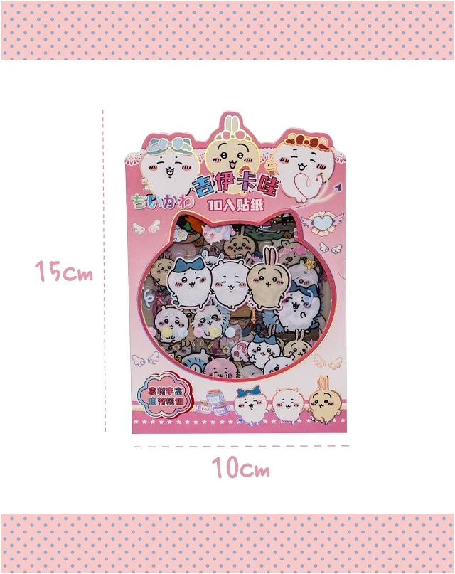 Cute Transparent Chiikawa Waterproof Stickers | 10 Sheets