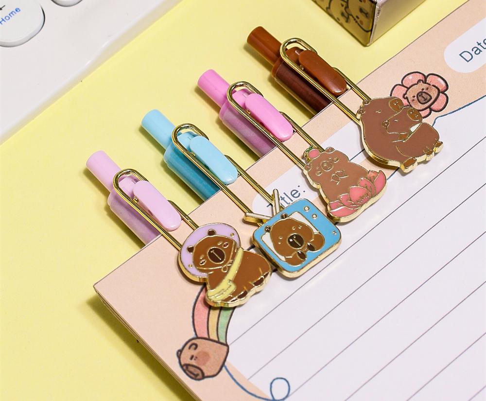 Chiikawa & Capybara Theme 0.5mm Metal Clip Gel Pens