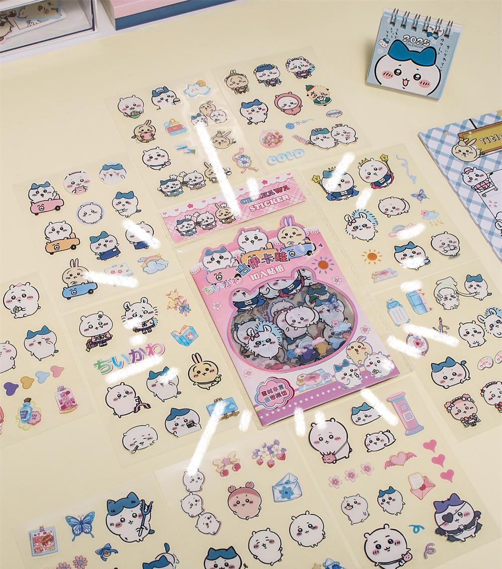 Cute Transparent Chiikawa Waterproof Stickers | 10 Sheets