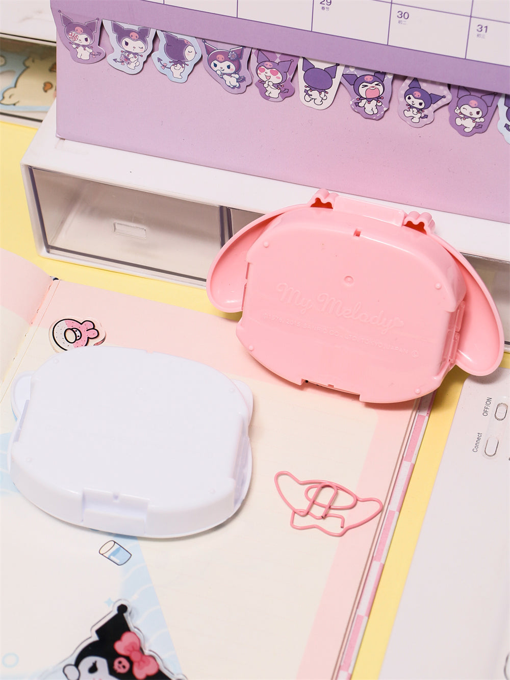 Melody & Kitty 4 Compartments Portable Cute Travel Pill Organizer