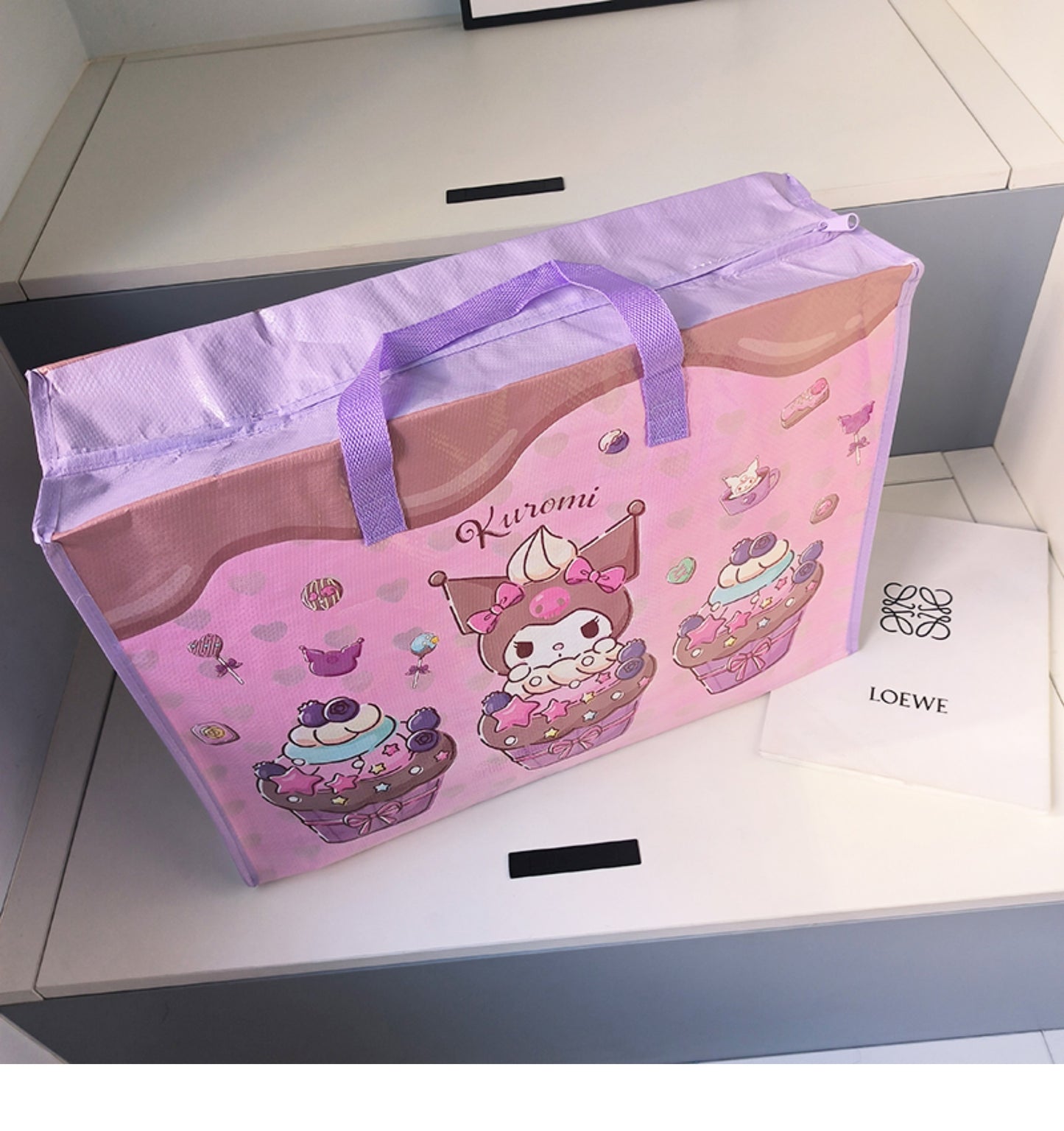 Large Kuromi Woven Storage Bag