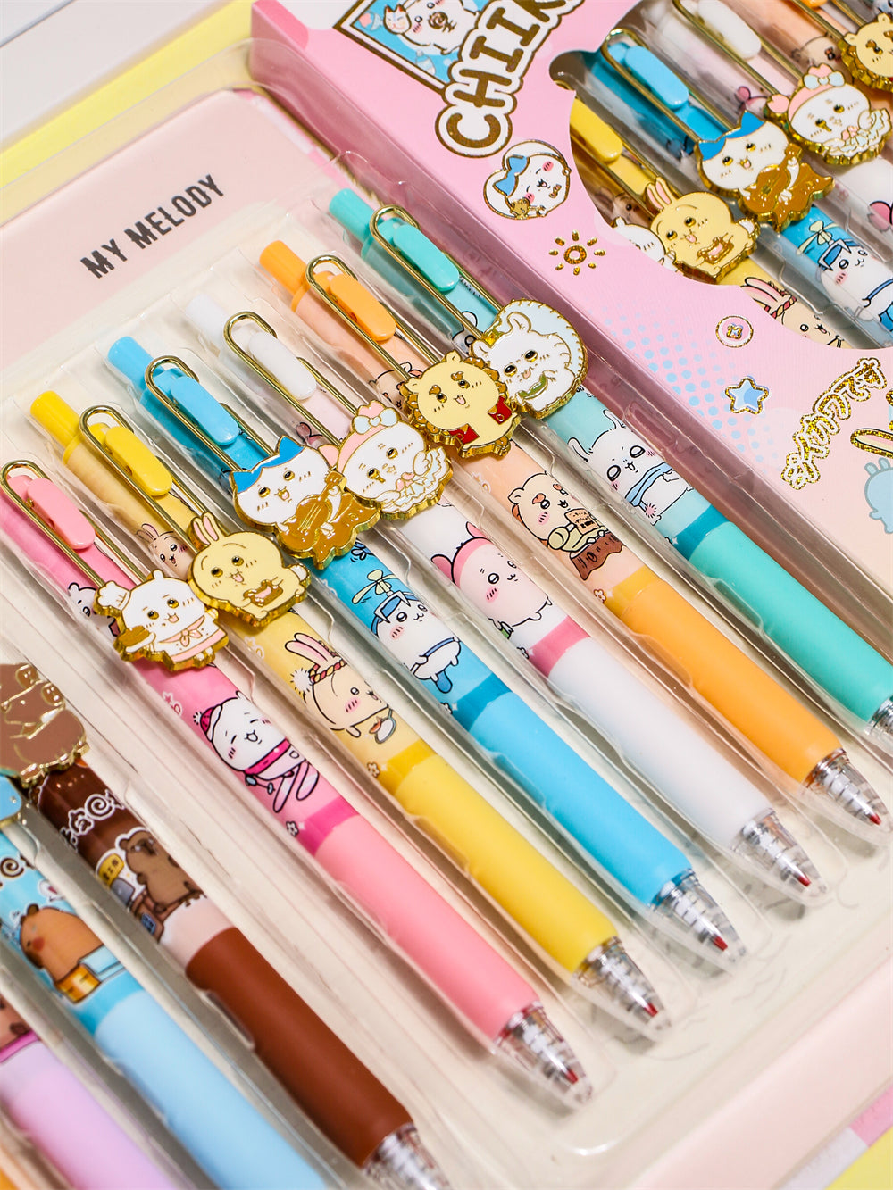 Chiikawa & Capybara Theme 0.5mm Metal Clip Gel Pens