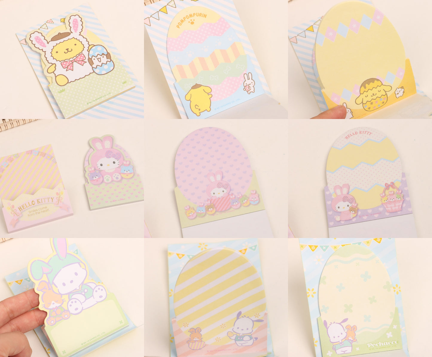 Sanrio Easter Egg Shaped Sticky Notes