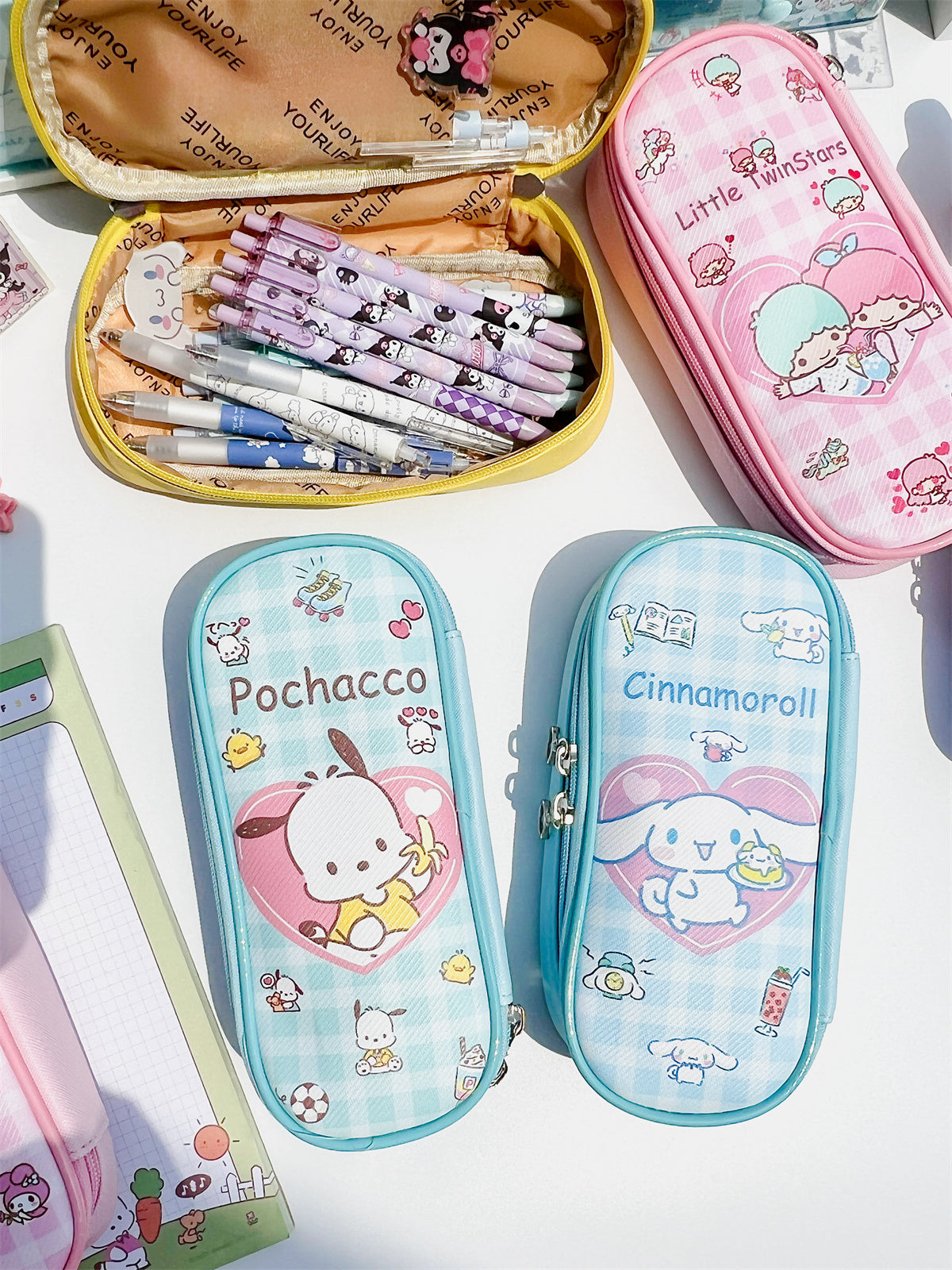 Sanrio Plaid Series PU Storage Pouch-Weiweigoods