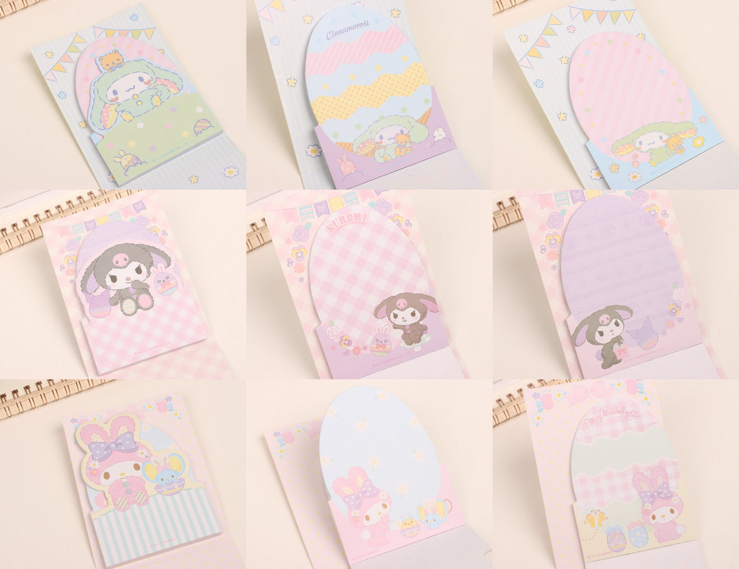 Sanrio Easter Egg Shaped Sticky Notes