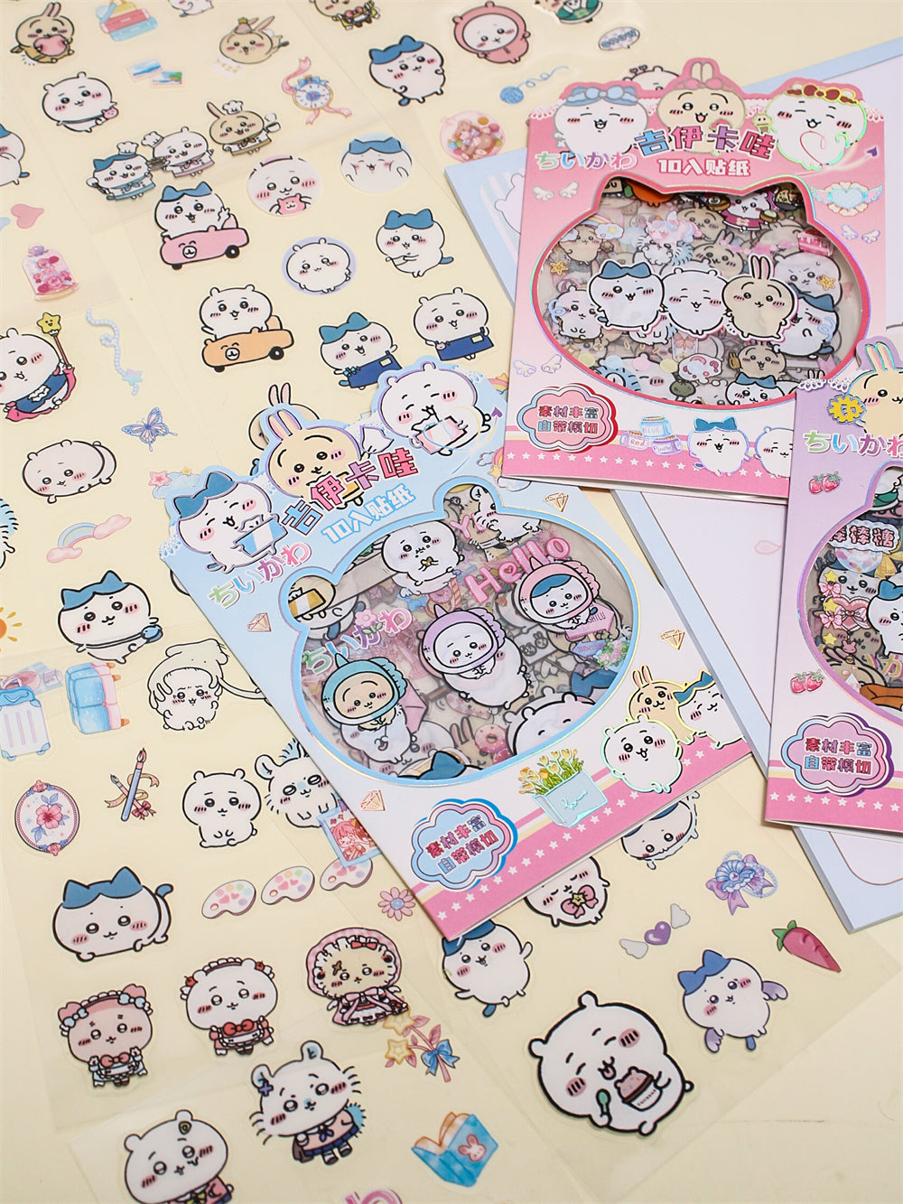 Cute Transparent Chiikawa Waterproof Stickers | 10 Sheets
