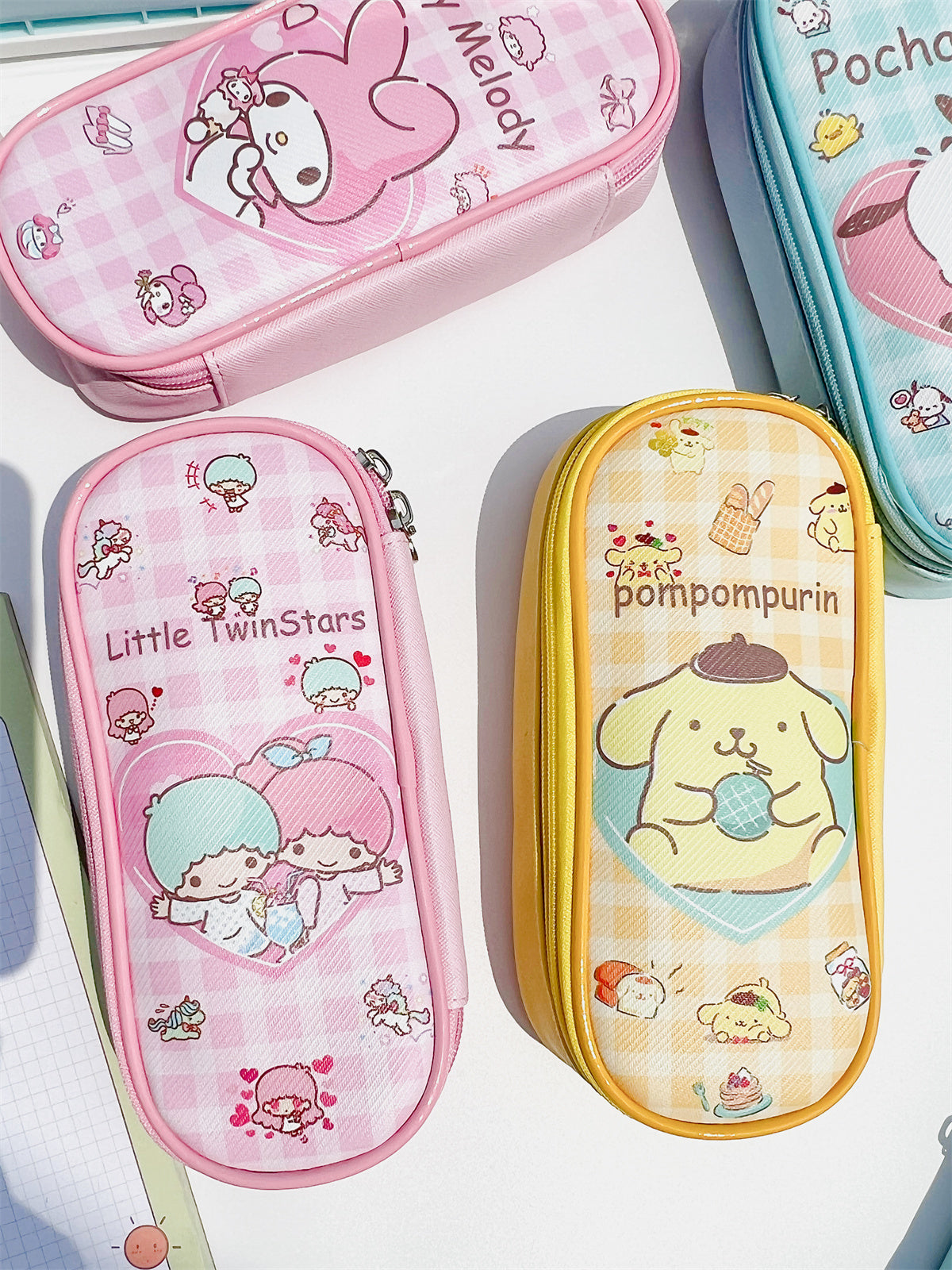 Sanrio Plaid Series PU Storage Pouch-Weiweigoods