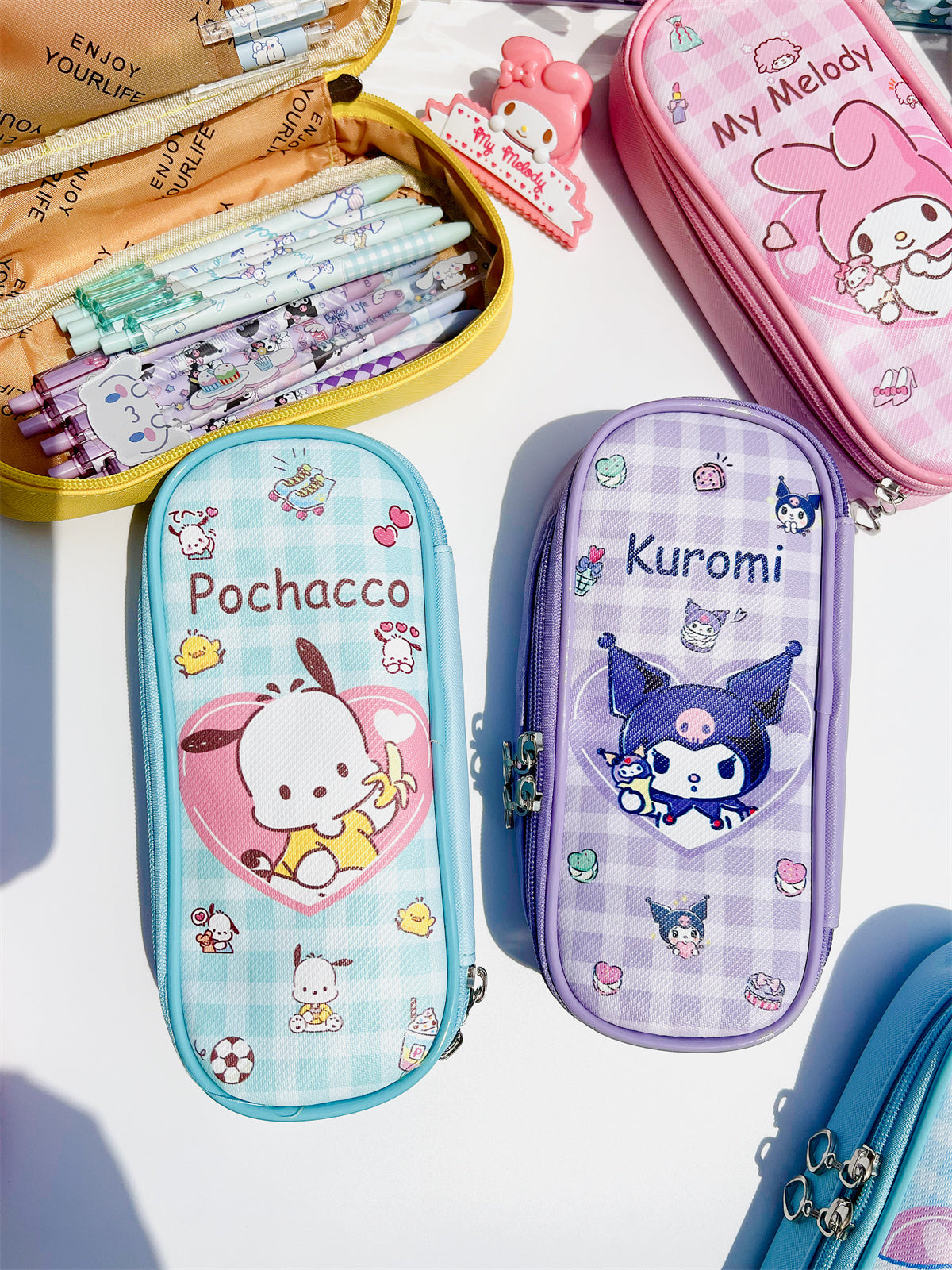 Sanrio Plaid Series PU Storage Pouch-Weiweigoods