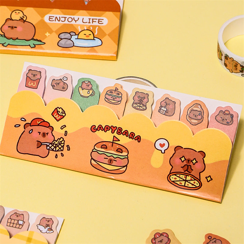 120 Sheets Cute Capybara & Panda Index Tabs