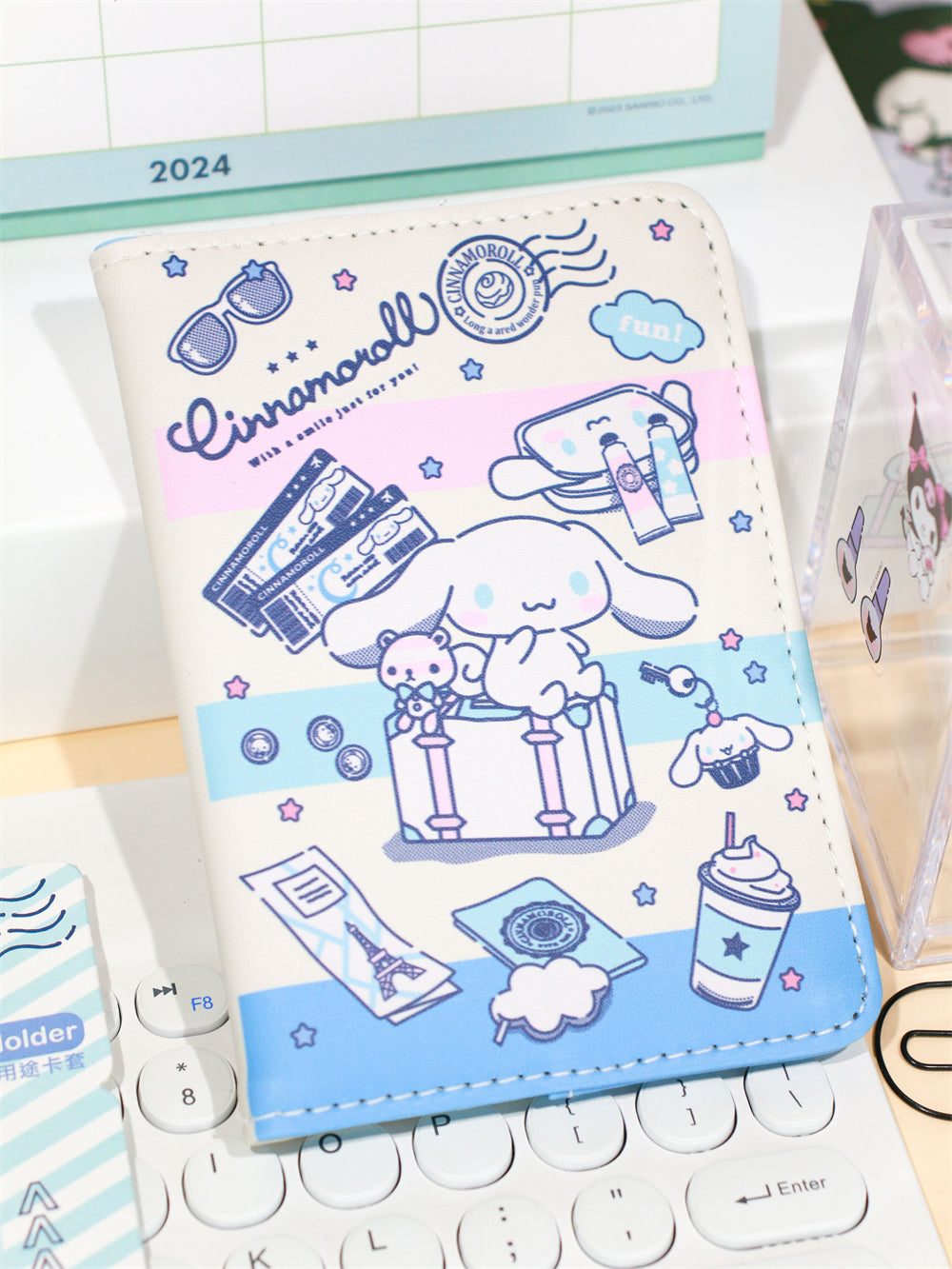 Cute PU Sanrio Passport Covers Case with Card Slot