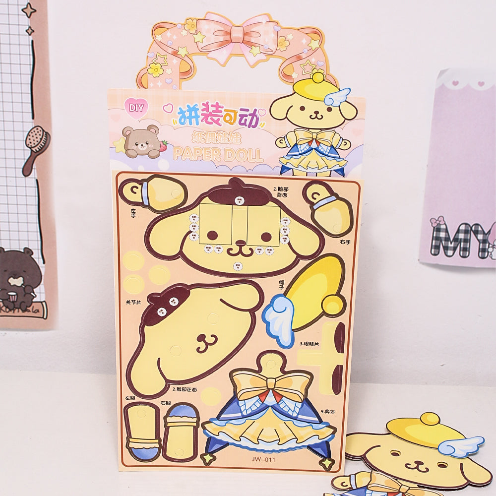 DIY Movable Dress/Up Doll Book-Weiweigoods