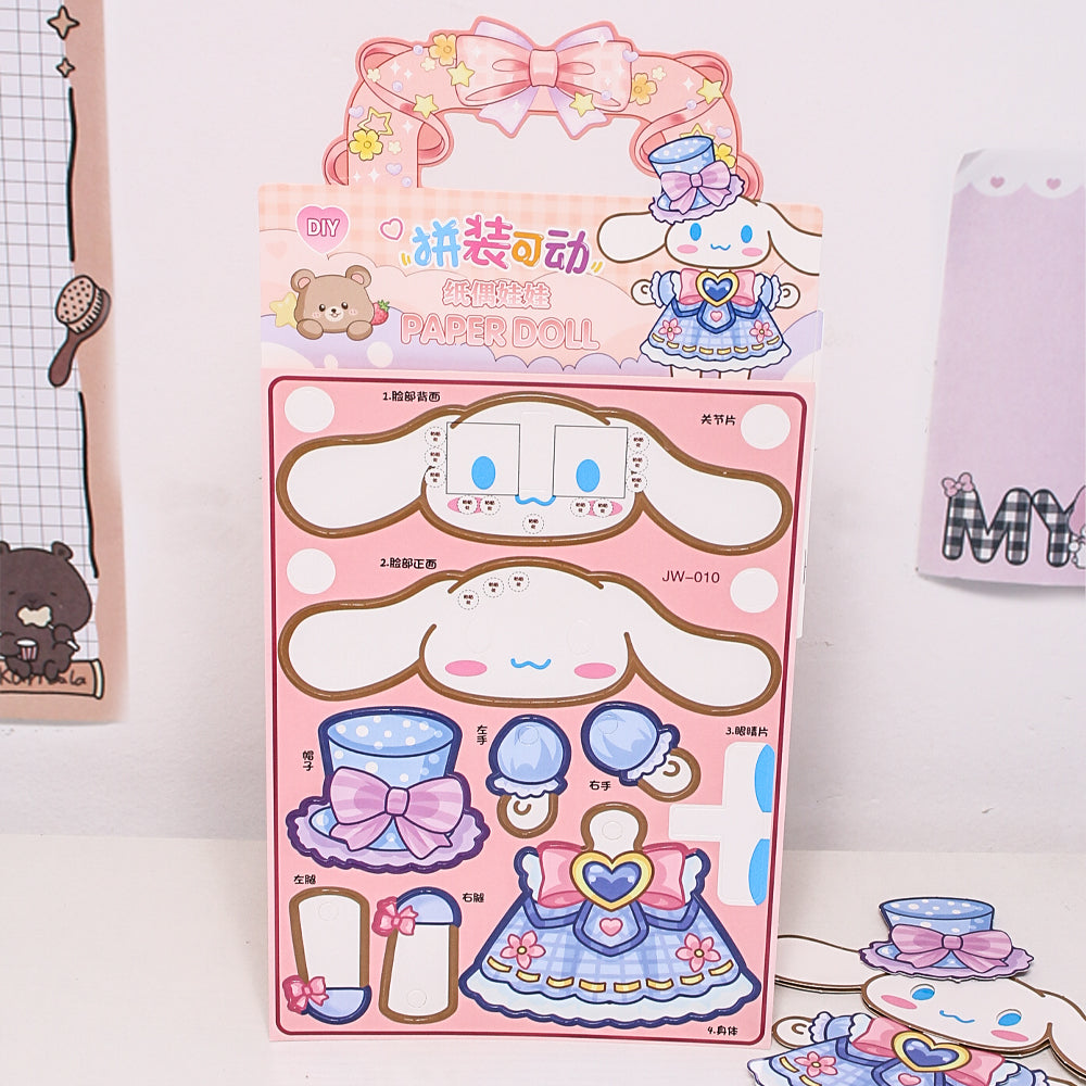 DIY Movable Dress/Up Doll Book-Weiweigoods