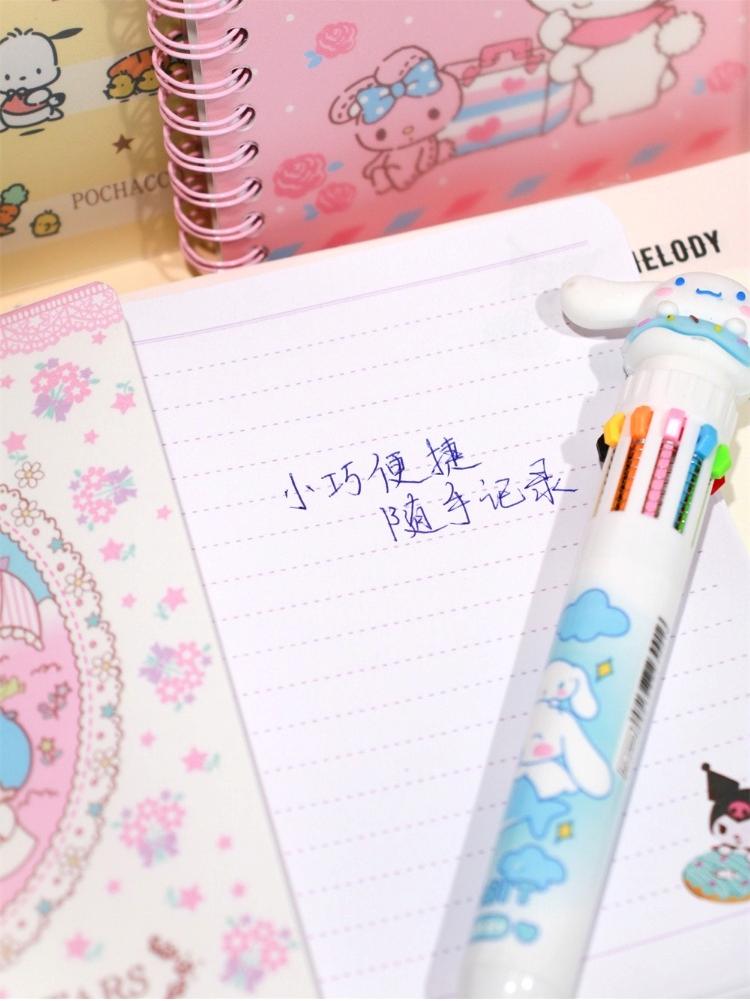 Sanrio A6 Spiral Notebook 60P-Kuromi/Cinna/Melody/Pompom/Pochacco