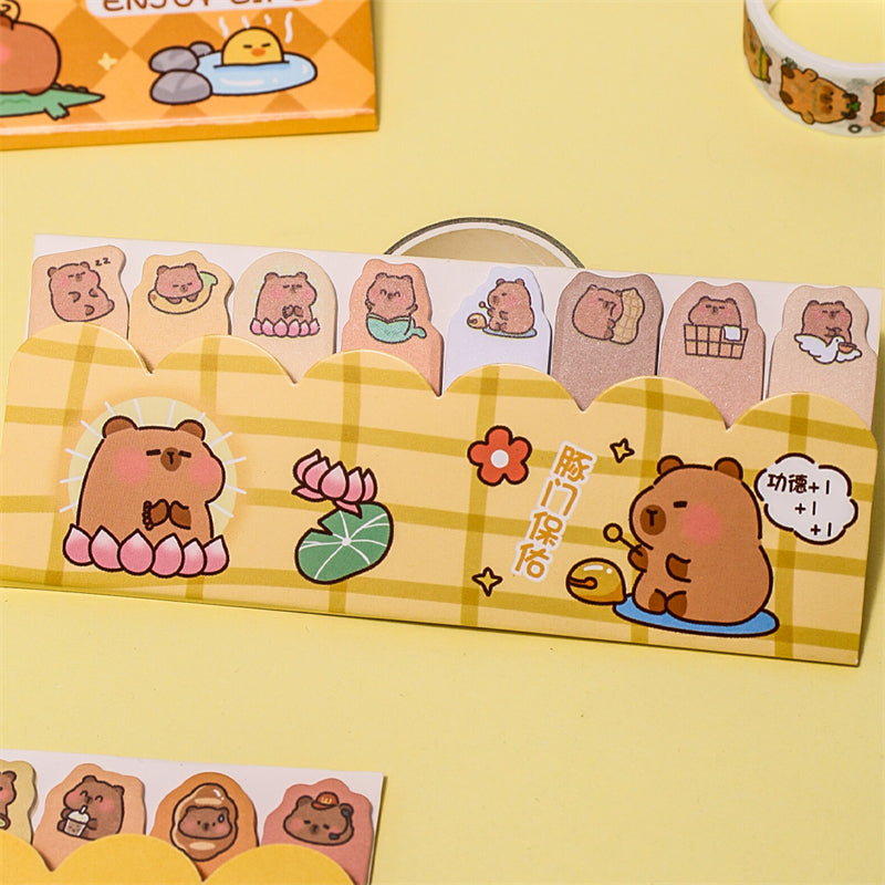 120 Sheets Cute Capybara & Panda Index Tabs