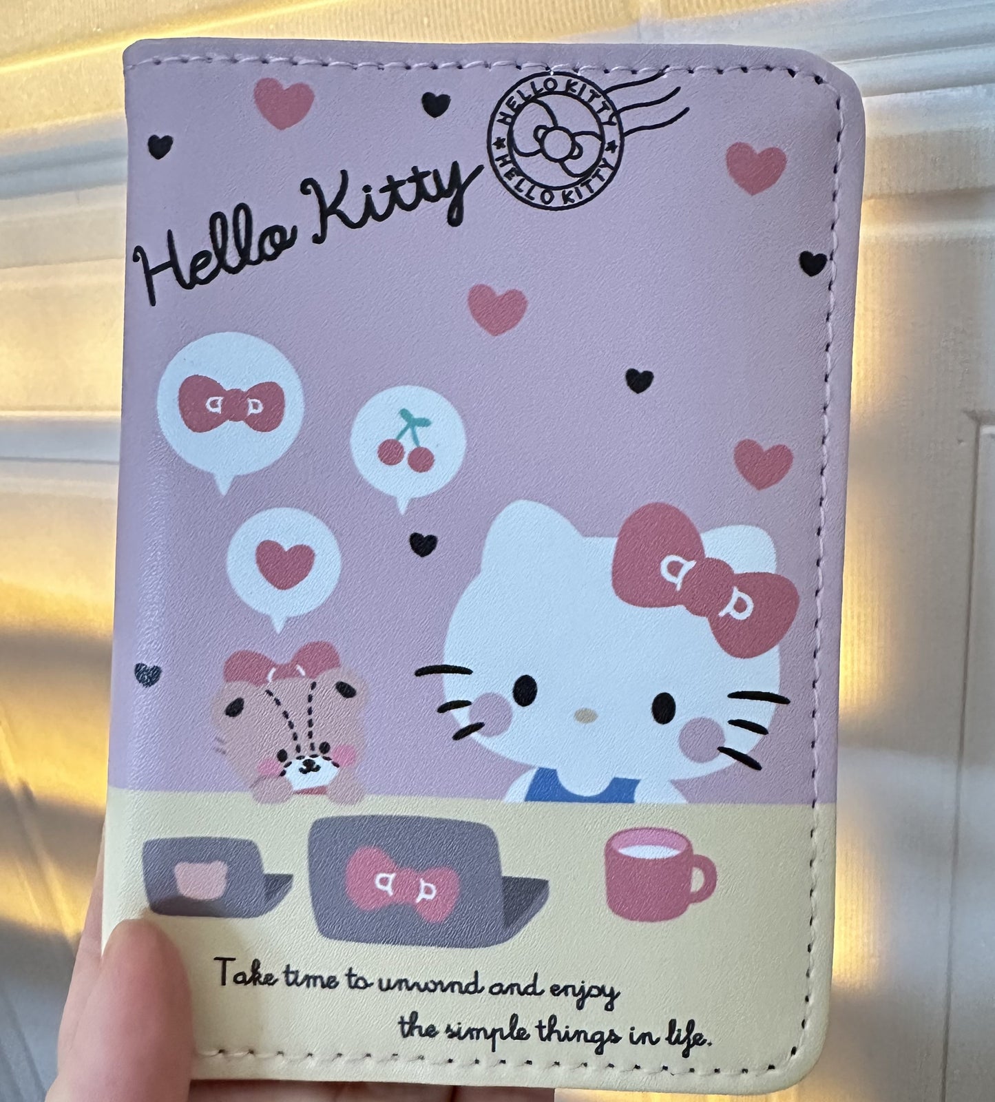Cute PU Sanrio Passport Covers Case with Card Slot