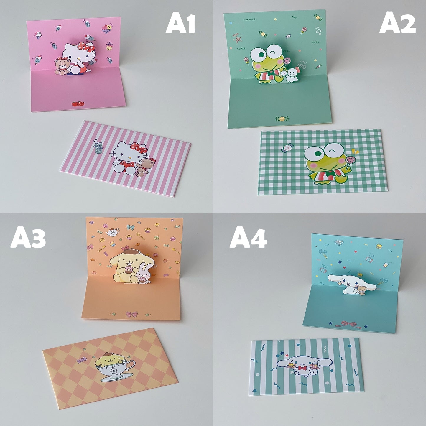 Collection de cartes de vœux pop-up Sanrio