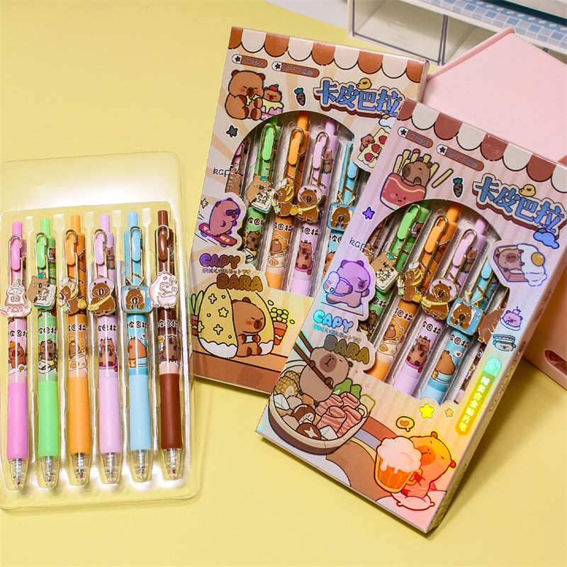 Chiikawa & Capybara Theme 0.5mm Metal Clip Gel Pens