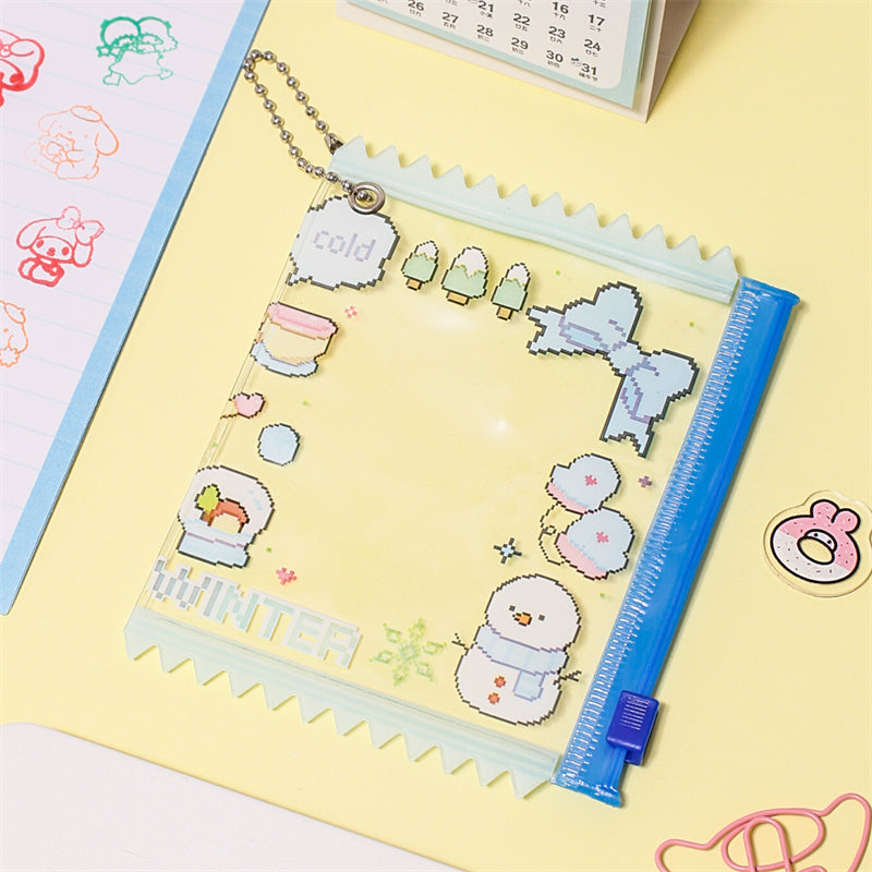 Pixel Style Badge Storage Pouch