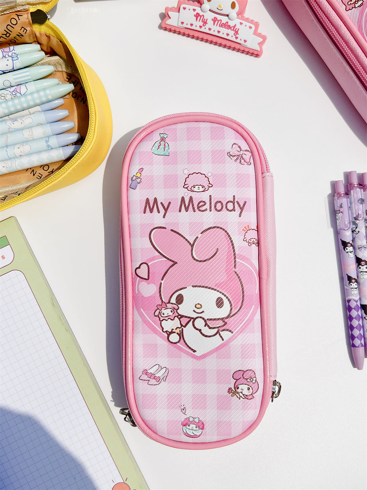 Sanrio Plaid Series PU Storage Pouch-Weiweigoods