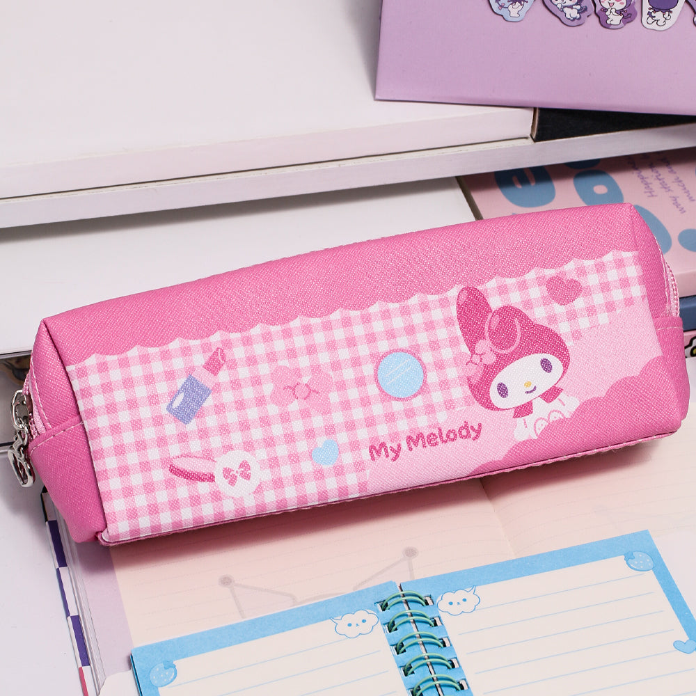Sanrio PU Double-Zipper Pencil Case