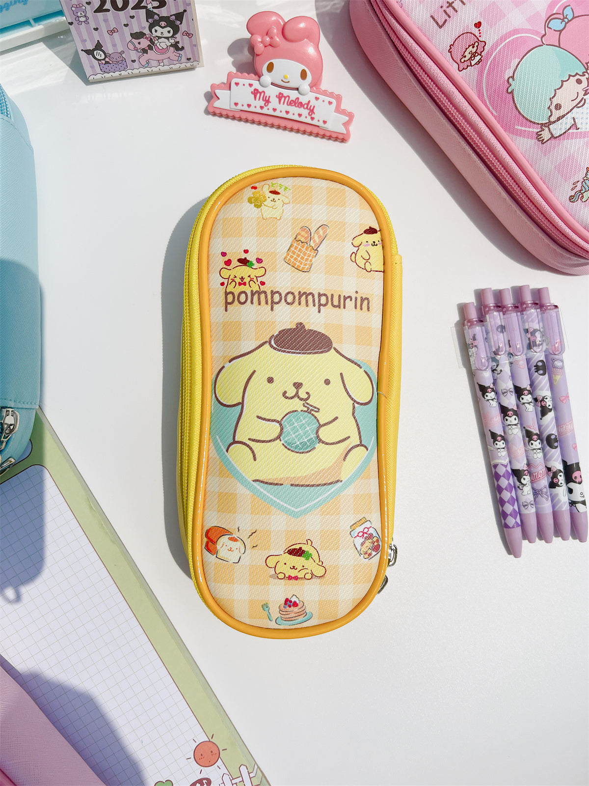 Sanrio Plaid Series PU Storage Pouch-Weiweigoods