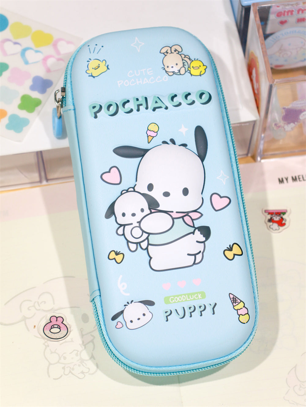 Kawaii PU/ Canvas 3D Multi-Layer Pencil Case
