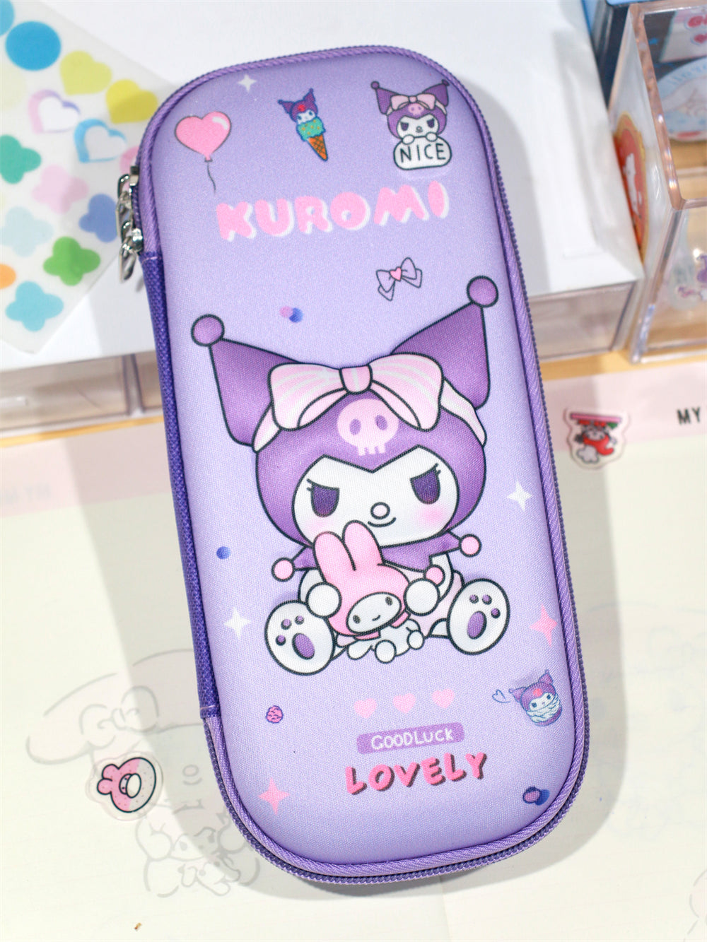 Kawaii PU/ Canvas 3D Multi-Layer Pencil Case