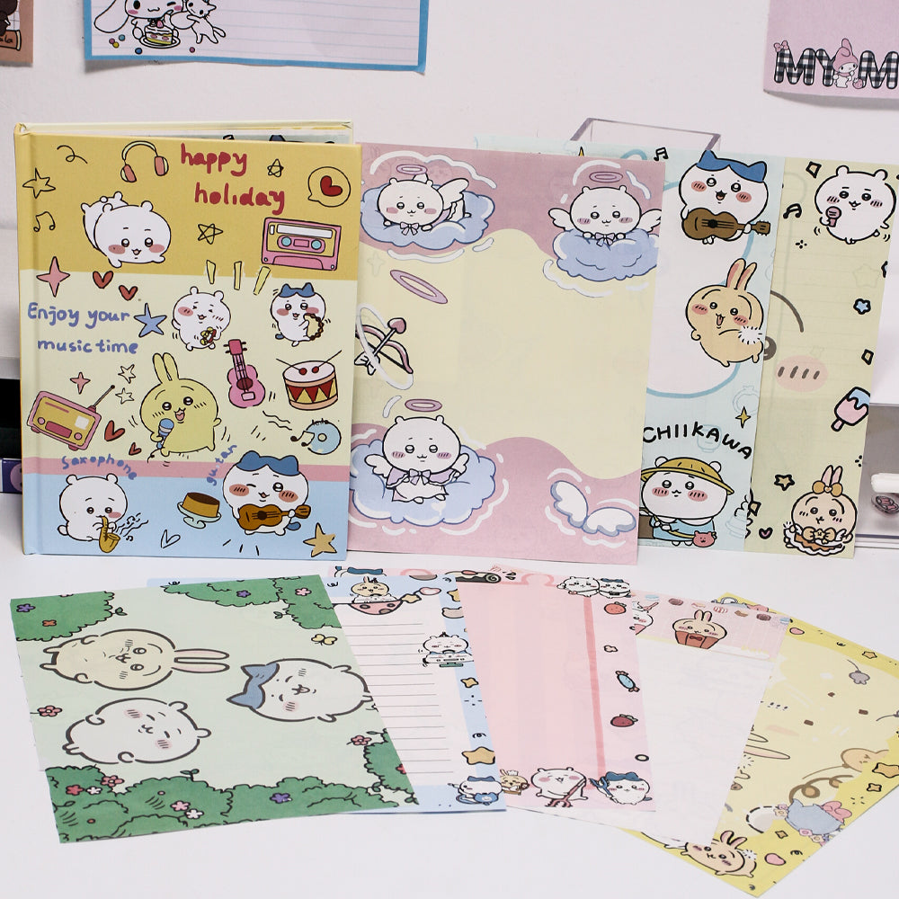 Chiikawa A5 Colorful Inner Pages Notebook | 16 Unique Page Styles | 96 Sheets