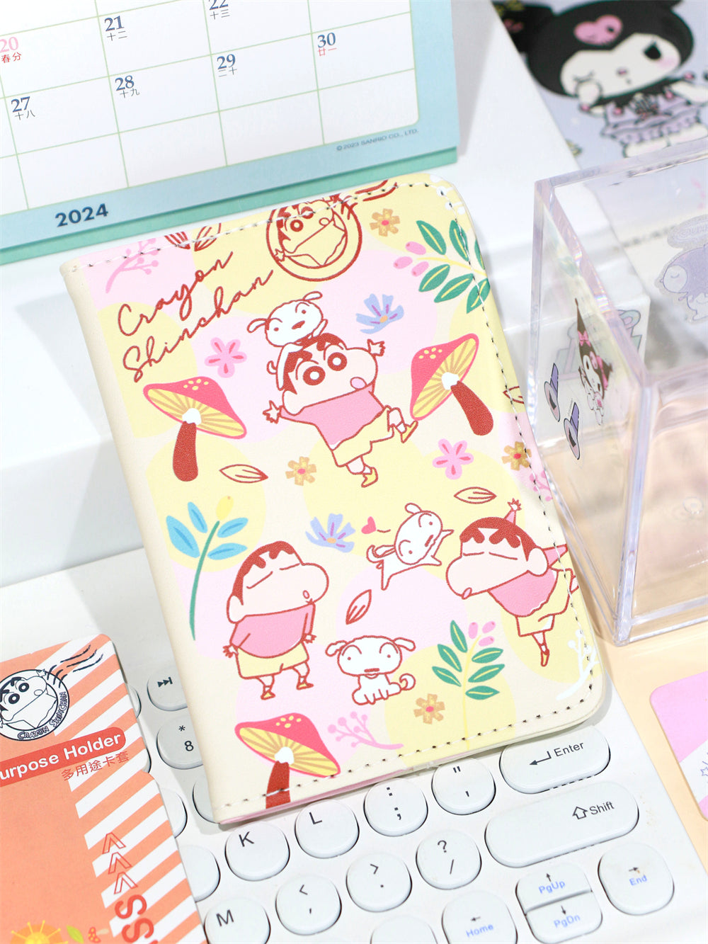 Cute PU Sanrio Passport Covers Case with Card Slot