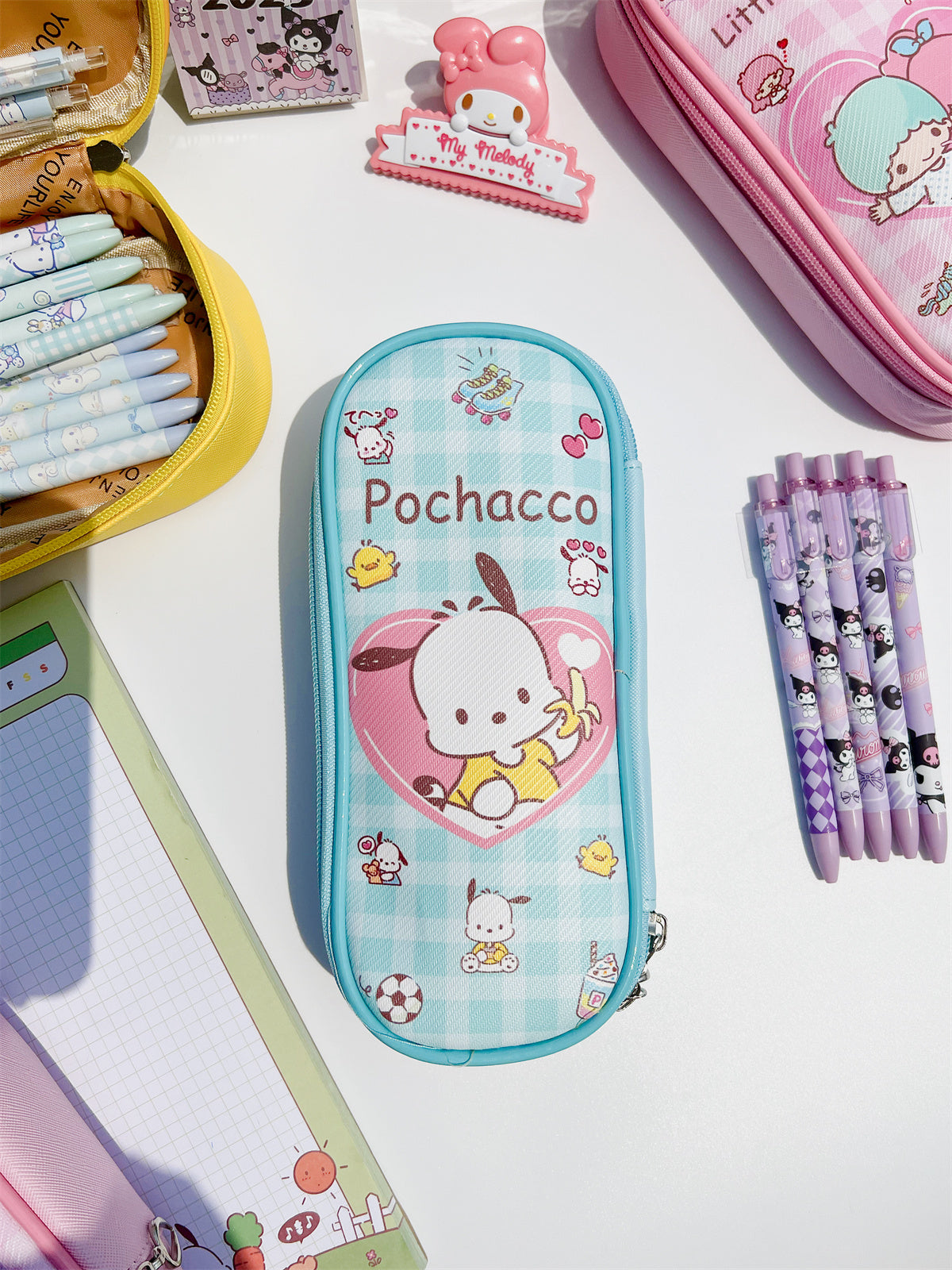 Sanrio Plaid Series PU Storage Pouch-Weiweigoods