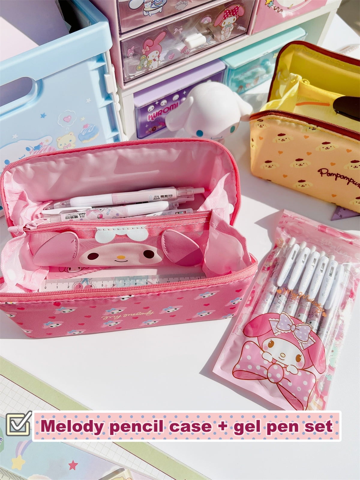 Sanrio Characters Foldable Pencil Case-Weiweigoods