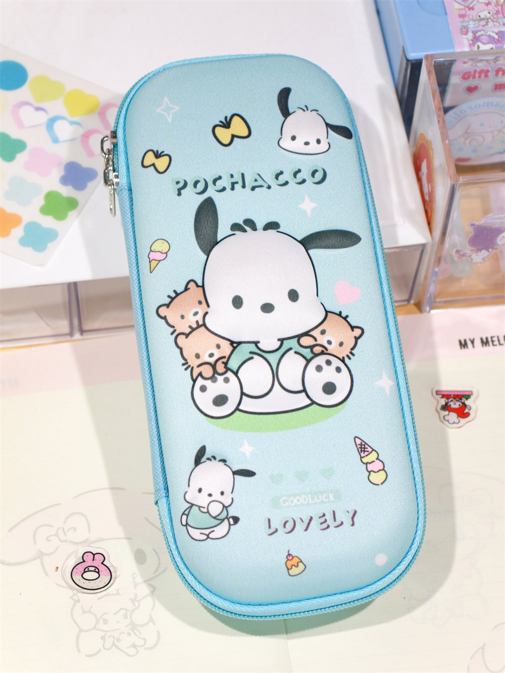Kawaii PU/ Canvas 3D Multi-Layer Pencil Case