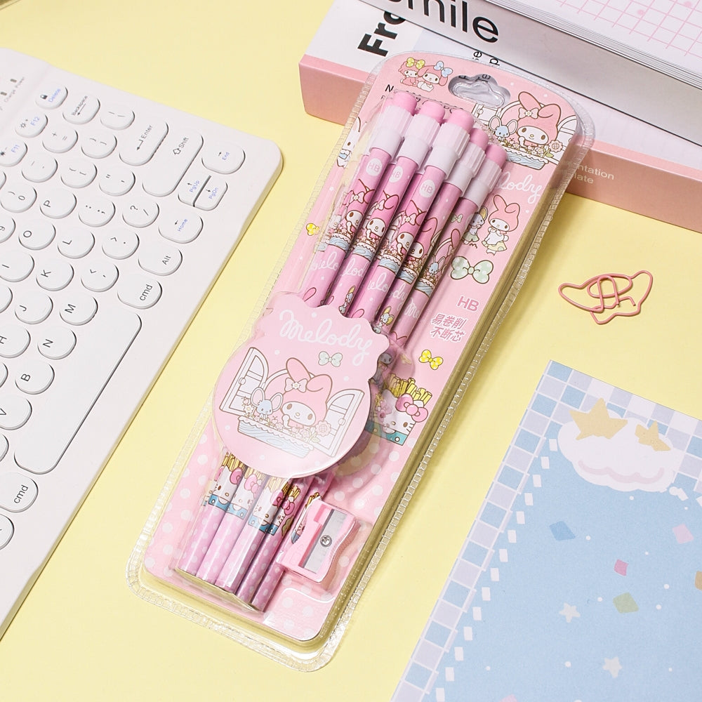 Sanrio 12-Pack HB Pencils with Eraser Tips