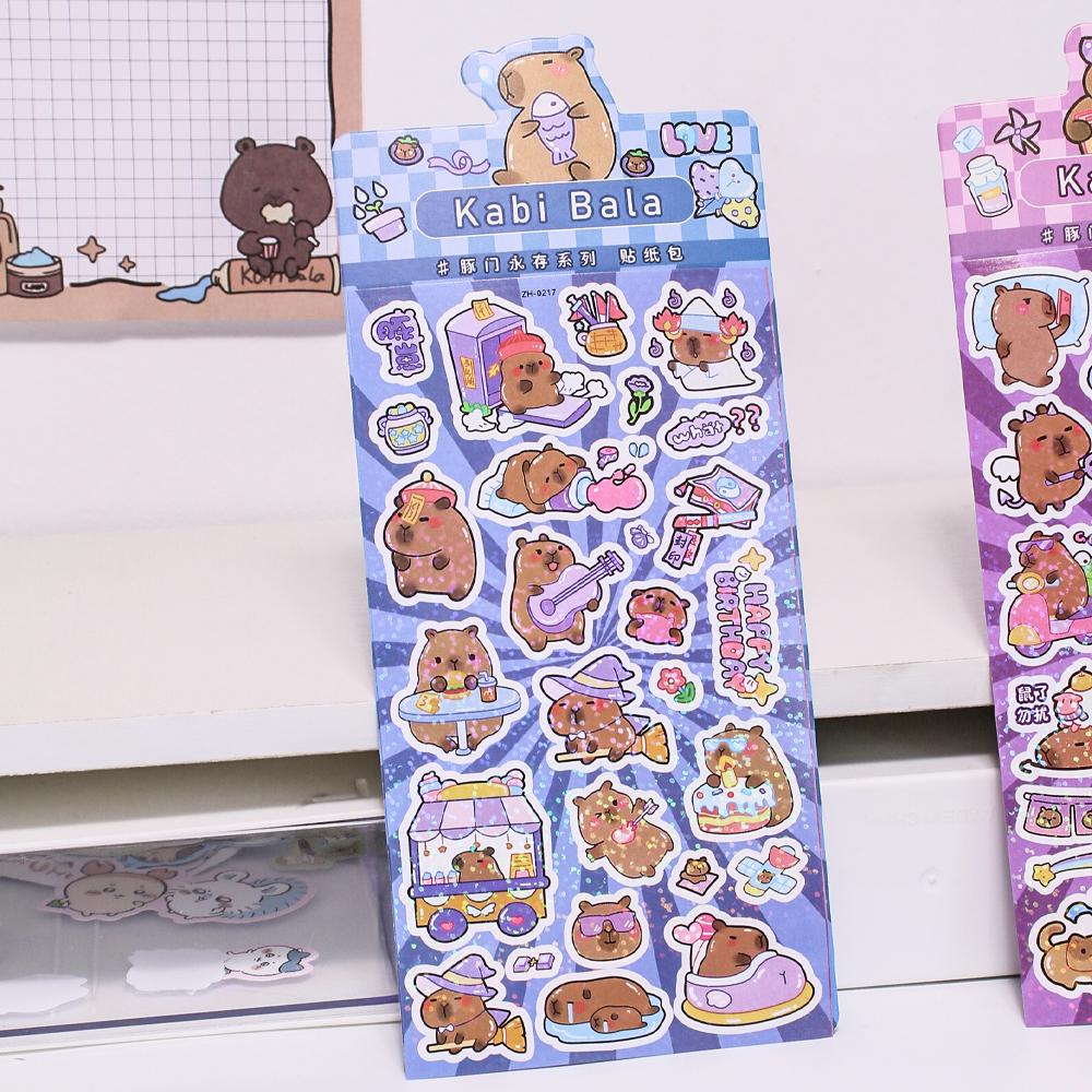 Capybara Laser Filmed Stickers