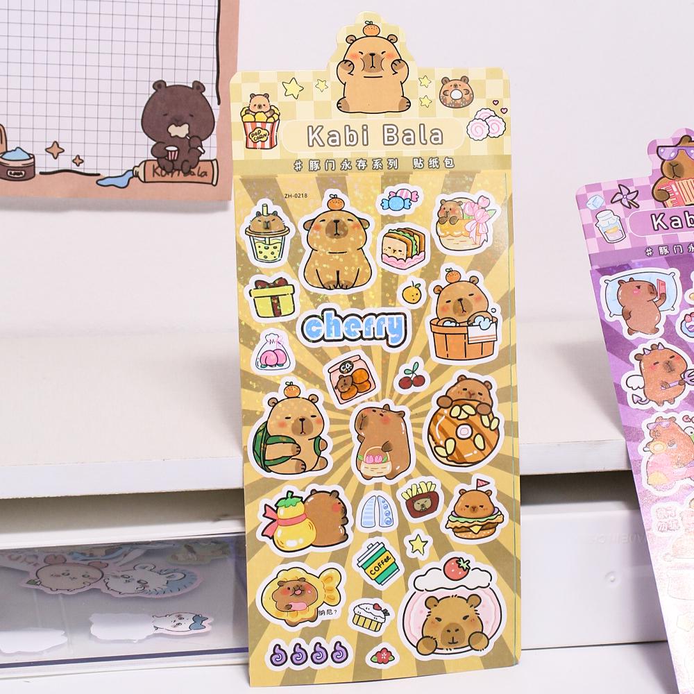 Capybara Laser Filmed Stickers
