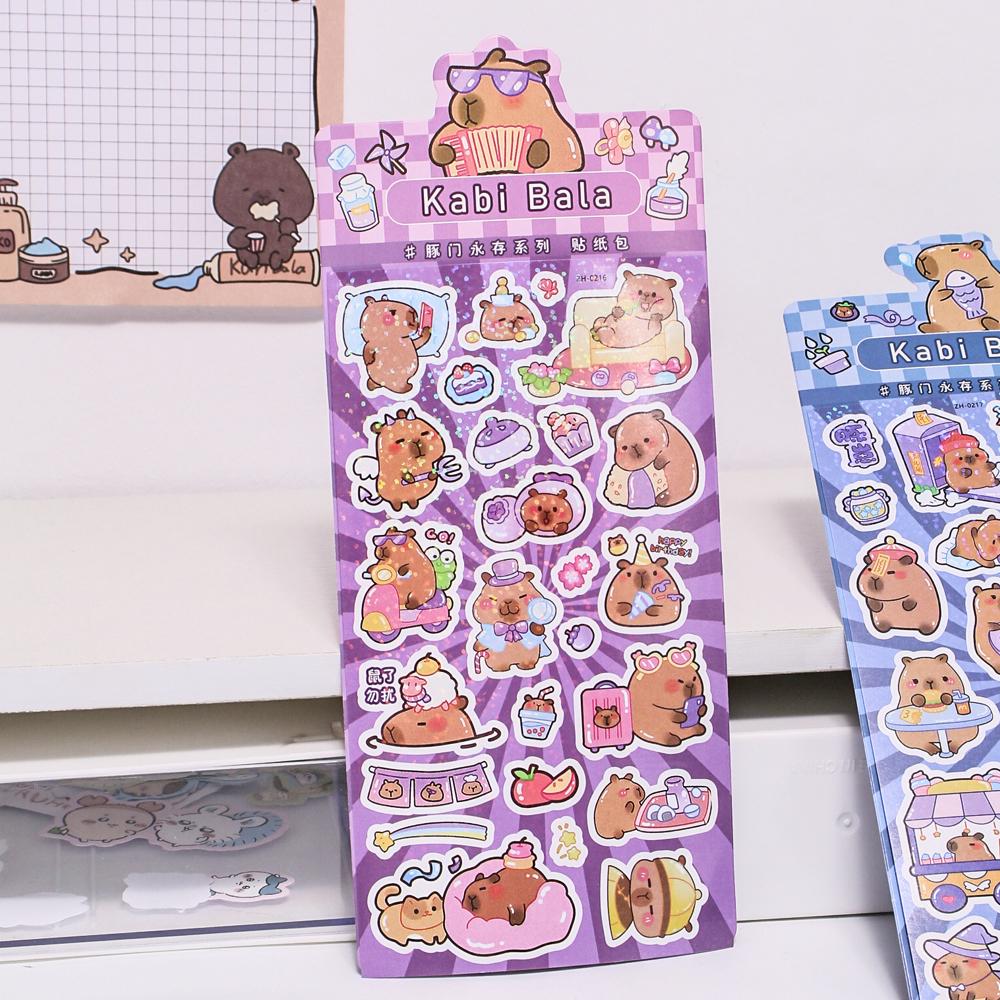 Capybara Laser Filmed Stickers
