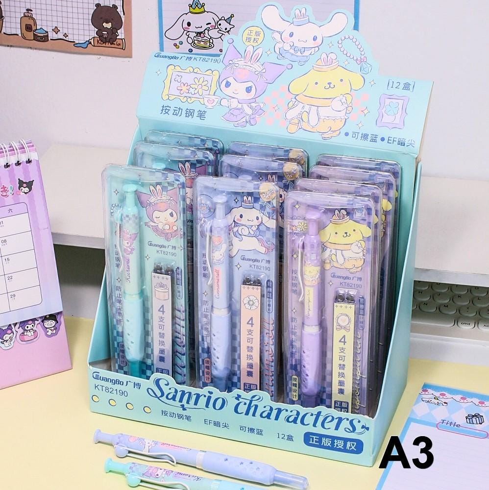 Licensed Cinna/Melo/Pocha/Kuku/Pompom Retractable Fountain Pen Gift Set