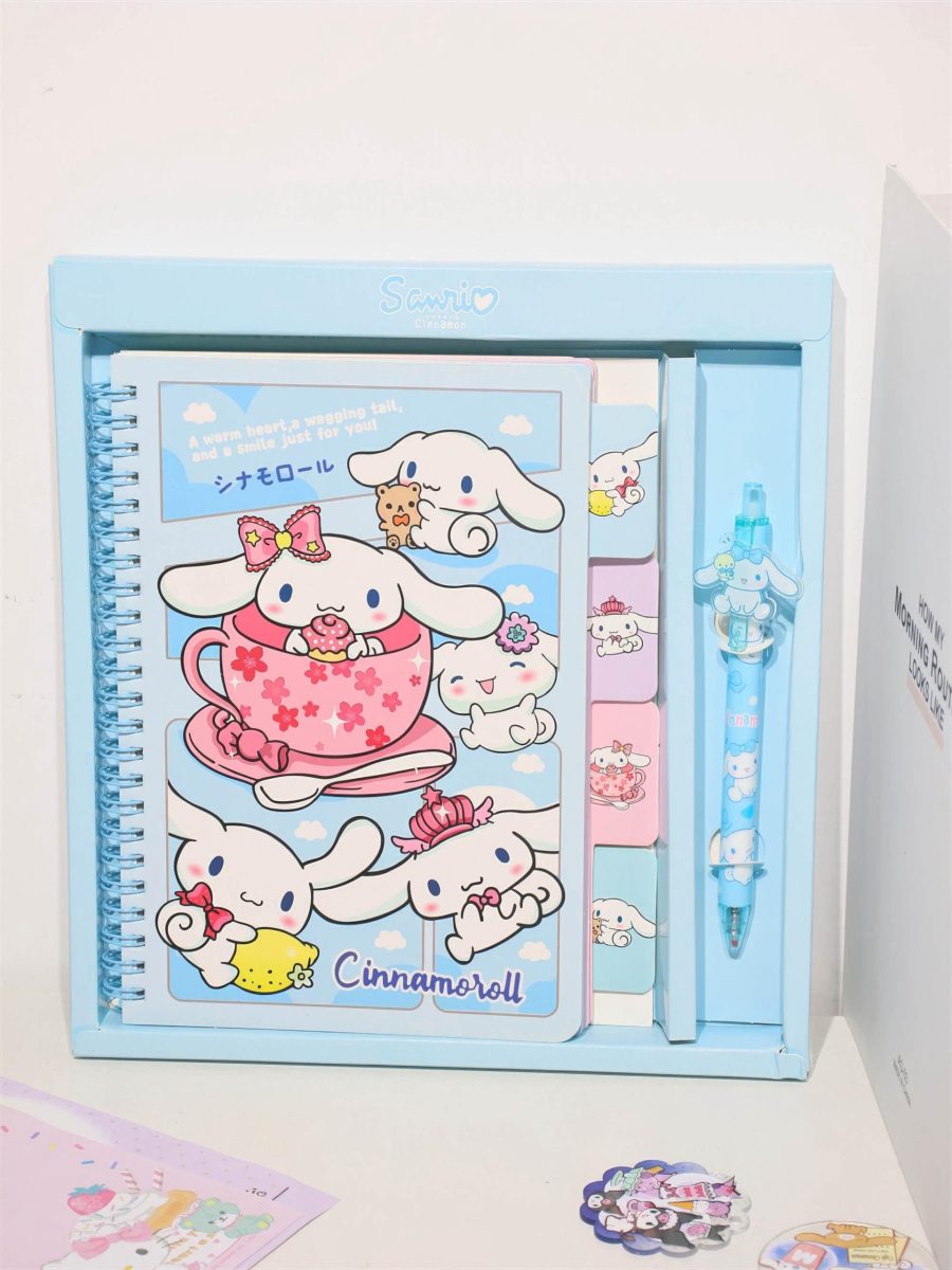 Süßes Sanrio Spiral-Notizbuch-Set mit Stift