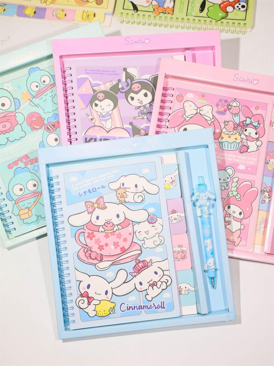 Cute Spiral Notebook Set with Pen-Weiweigoods