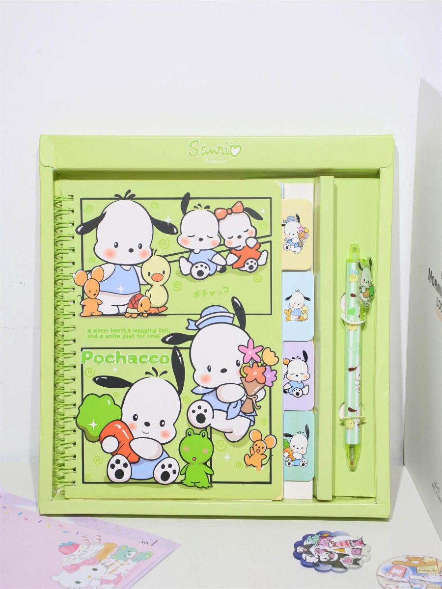 Cute Spiral Notebook Set with Pen-Weiweigoods