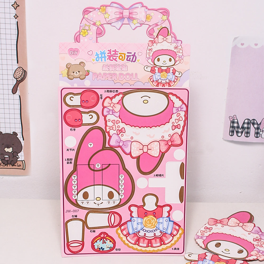 DIY Movable Dress/Up Doll Book-Weiweigoods