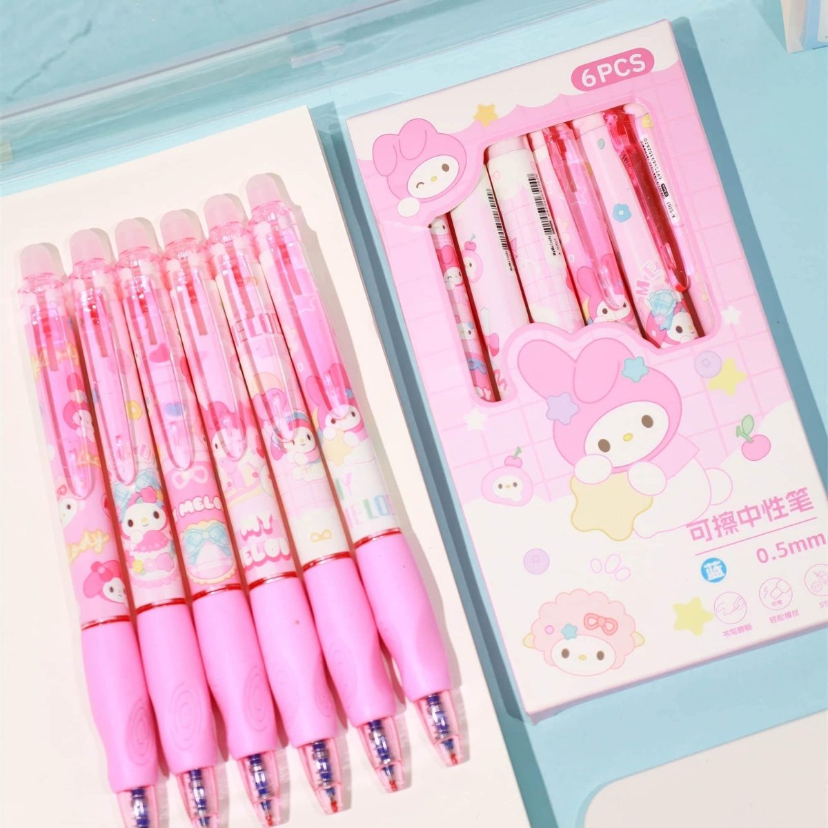 Sanrio Erasable/ Quick-drying Gel Pen Set