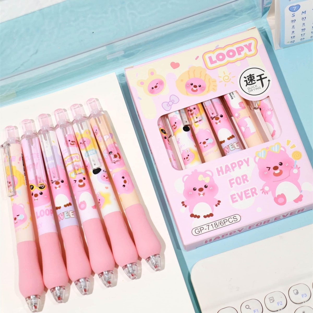 Sanrio Erasable/ Quick-drying Gel Pen Set
