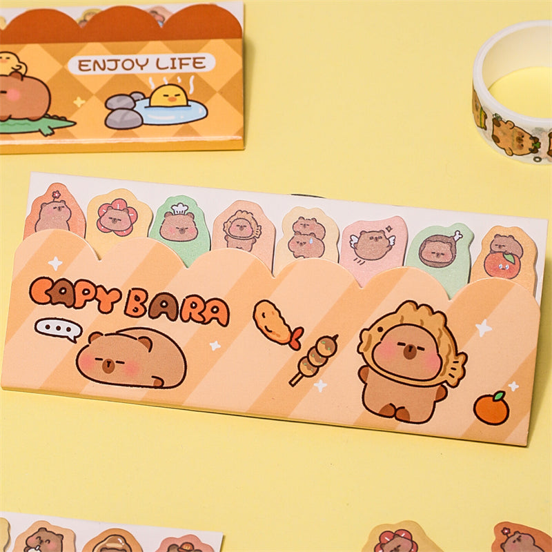 120 Sheets Cute Capybara & Panda Index Tabs