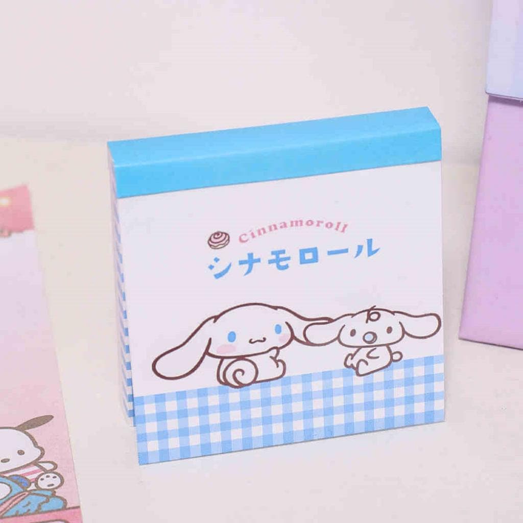 Sanrio 2 – Abreißbarer Notizblock mit Gingham-Muster, Innenseitendesign, 80 Seiten