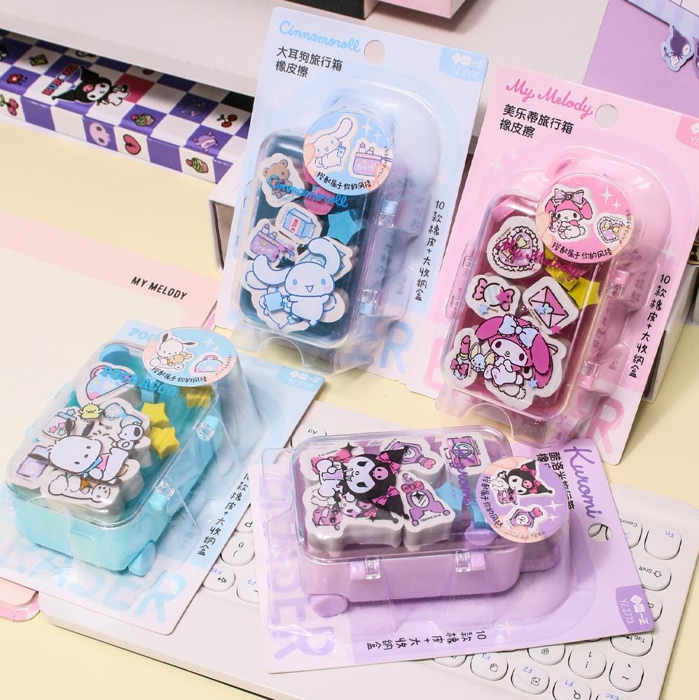 Kuromi & Cinnamoroll Eraser Set-Weiweigoods